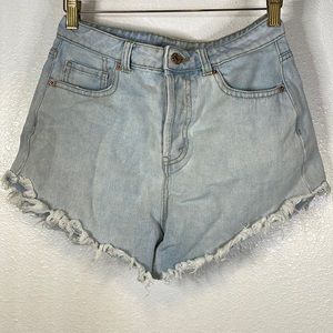 Light washed jean shorts from target.